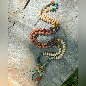 Handcrafted Multicolor Beaded Mala Necklace